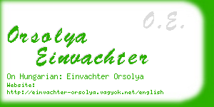 orsolya einvachter business card